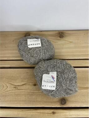 Jaeger “Madame” Kid Mohair Blend Yarn Lot – 2 Skeins Made in Italy